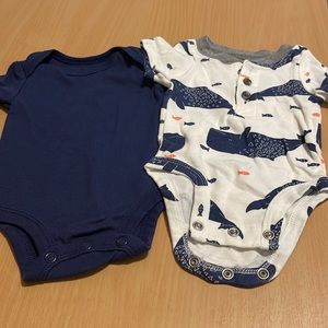 2- pack blue onesies
